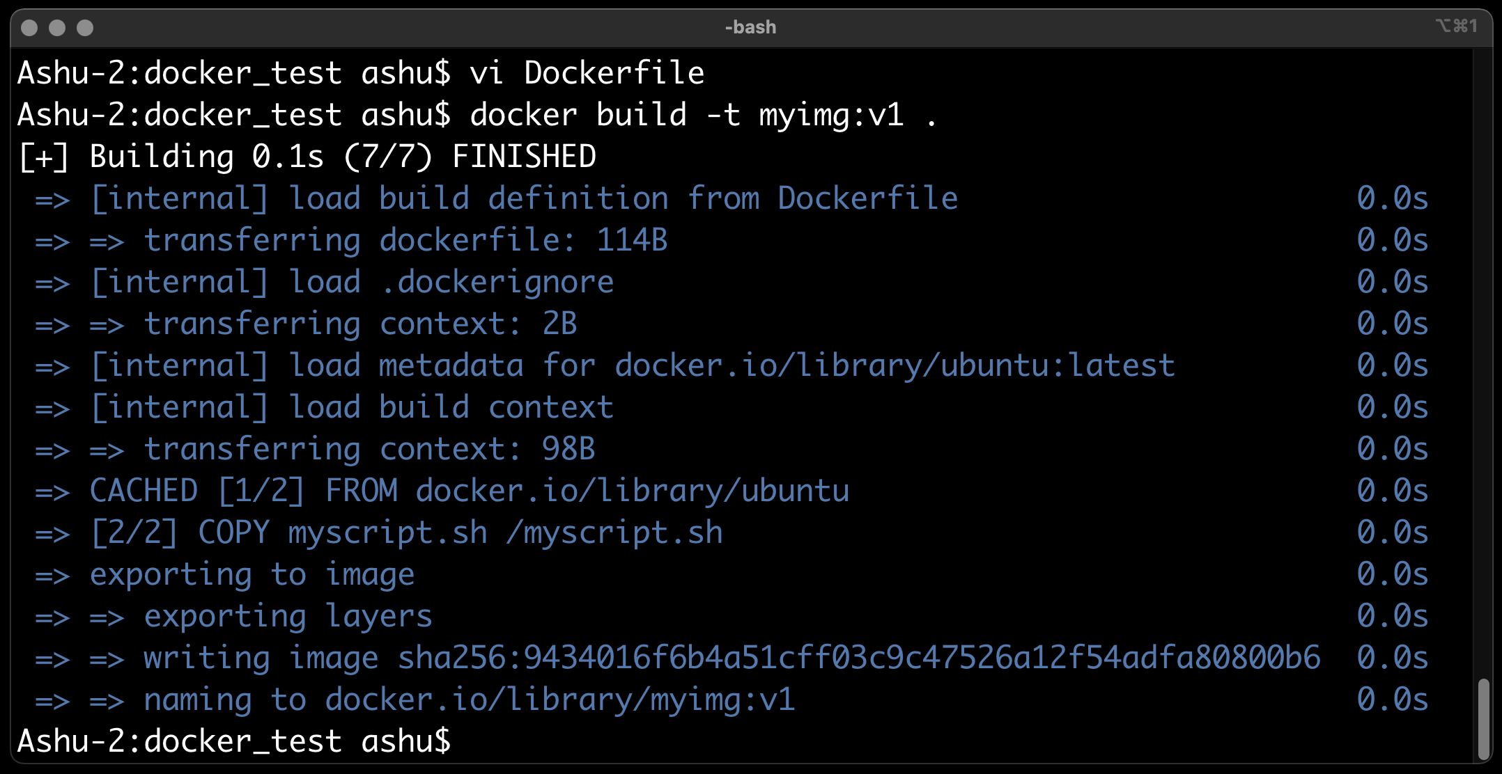 Build docker image